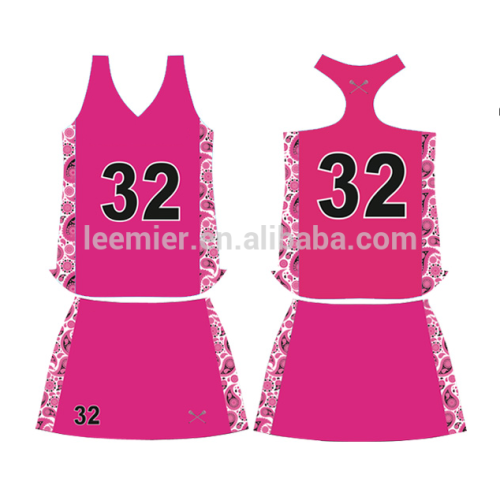 100% polyester fabric Women's Lacrosse Uniforms